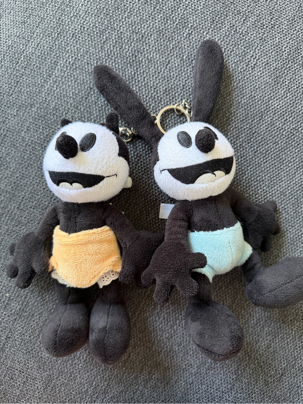Tokyo Disney Oswald and Ortensia plush keychains